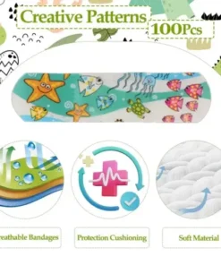 100Pcs Kids Bandages